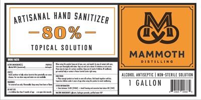 1 gallon Hand Sanitizer - Mammoth sanitizer 1Gal small